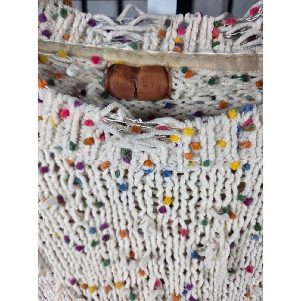 POL Grunge Chunky Confetti Knit Distressed Sweater size Medium - Picture 3 of 5